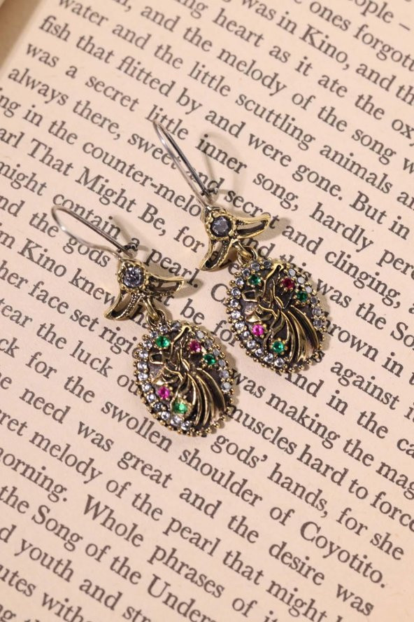 Semazen Serisi Gümüş Otantik Kadın Küpe - Resim 3