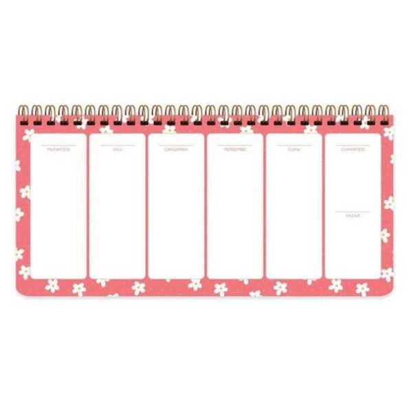Keskin Color Spiralli Planner Minik Papatya 13x27 Cm Spiralli Haftalık Planlayıcı - 2