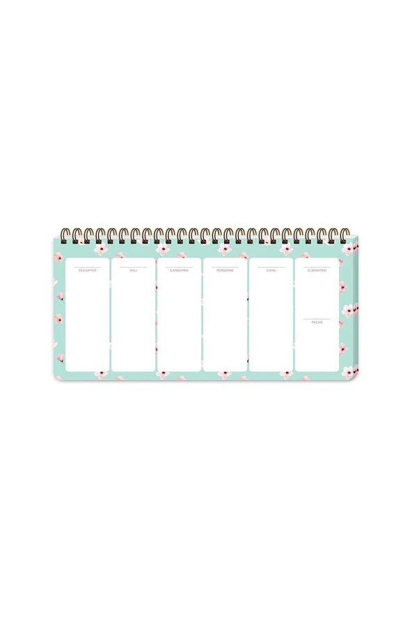 Keskin Color Spiralli Planner Su Yeşili 13x27 Cm Haftalık Planlayıcı - 2