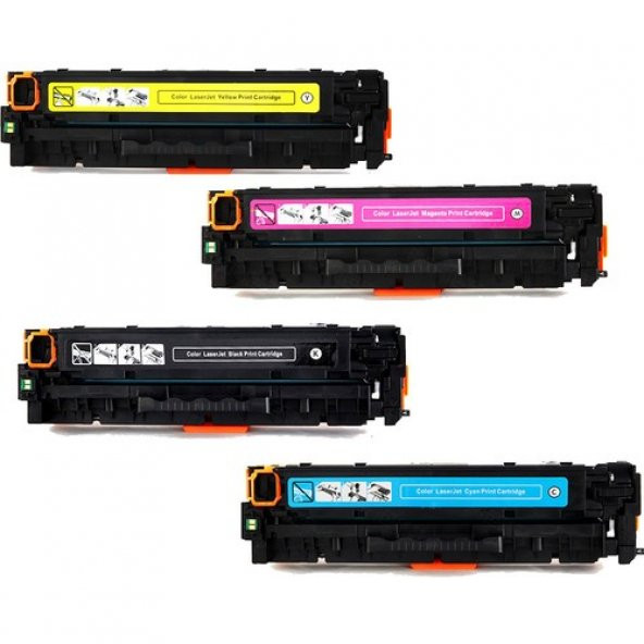 Colorful Toner Hp Color Laserjet CP1514N Uyumulu Toner 125A 4 Renkli Set - 1