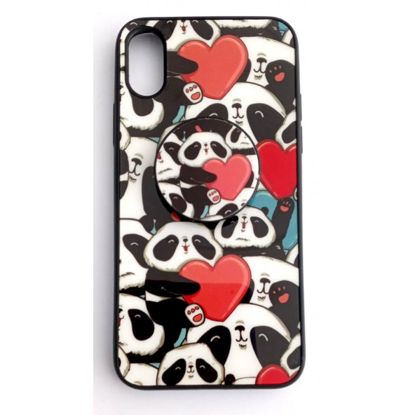 Apple iphone X/Xs Pop Soketli Resimli Slikon Kılıf
