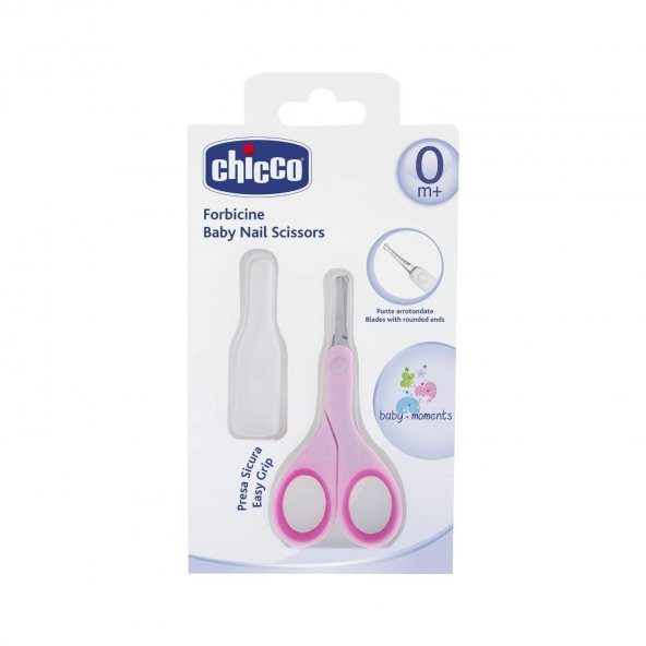 Chicco Bebek Tırnak Makası - Paslanmaz Çelik - Pembe - 3 Adet - 2