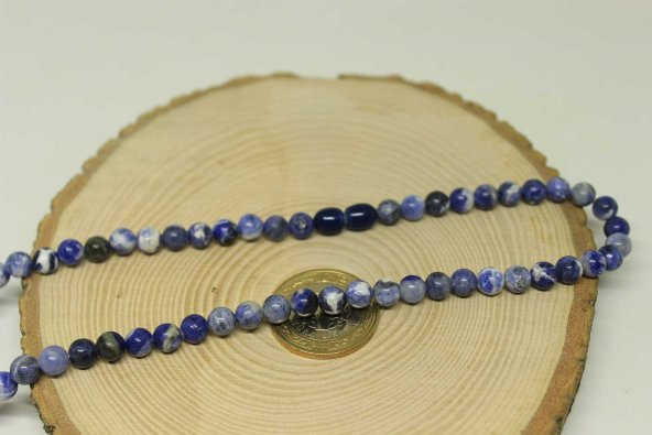 Sodalit Taşı Royal Kolye 6mm (Klipsli) - 2