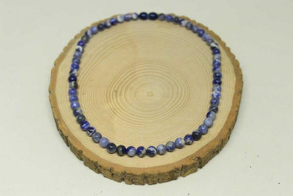 Sodalit Taşı Royal Kolye 6mm (Klipsli) - 3