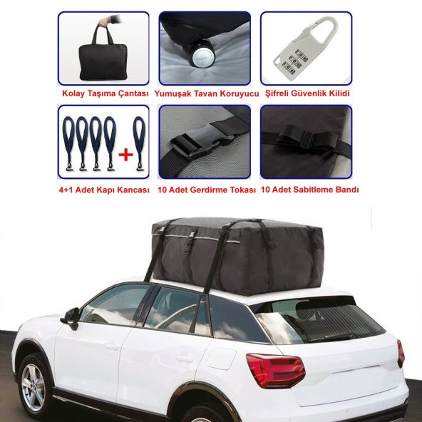 Mercedes C 200 Cdi Sportscoupe 2005 Model PortBagaj Çıtasız Araç Üstü Çanta 350 LT - 2