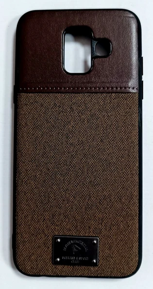 Samsung Galaxy A6 2018 Uyumlu Deri Tarz Süet Lüks Kılıf ürün görseli 1