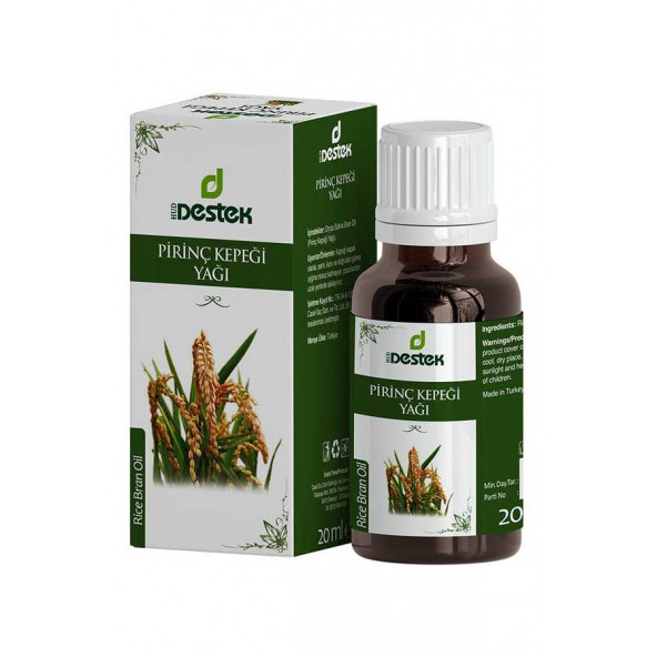 DESTEK PİRİNÇ KEPEĞİ YAĞI 20 ML