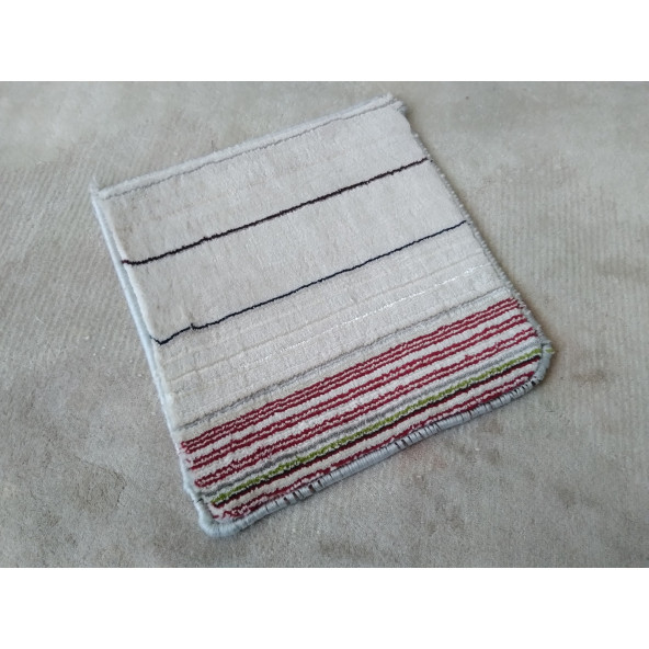 OTO KOLTUK ÜSTÜ KARE HALI ÇİZGİLİ (40x40cm) KOLTUK MİNDERİ, KOLTUK HALISI (KOLTUK KILIFI)