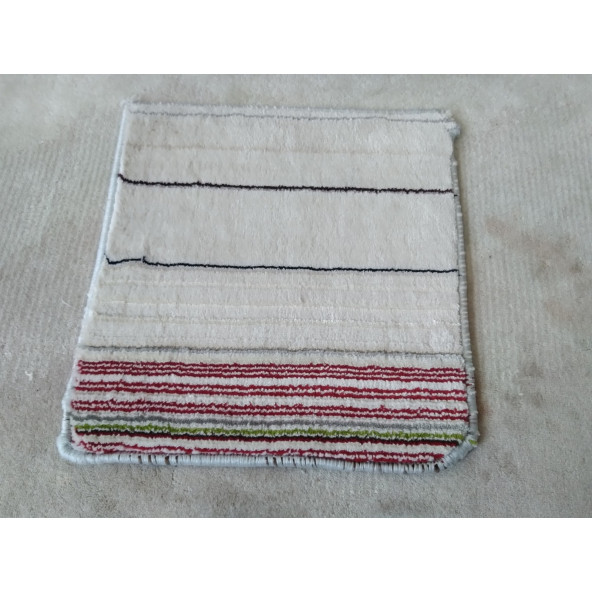 OTO KOLTUK ÜSTÜ KARE HALI ÇİZGİLİ (40x40cm) KOLTUK MİNDERİ, KOLTUK HALISI (KOLTUK KILIFI) - 2