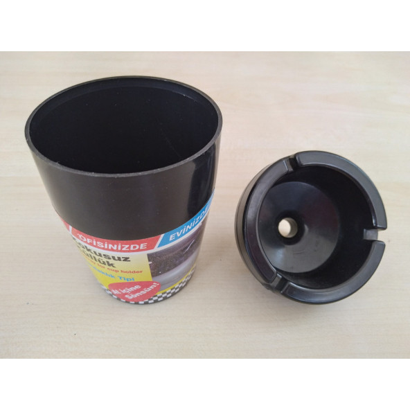 KOKUSUZ KÜLLÜK SİYAH 7,5cm (1.KALİTE) (ARAÇ EV OFİS) PRATİK KÜLLÜK, KÜL TABLASI - Resim 3