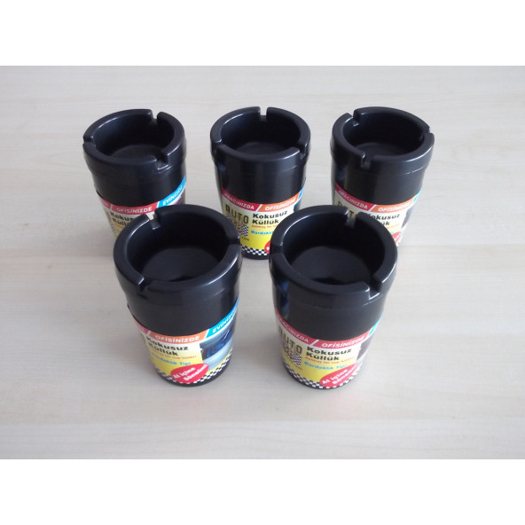 KOKUSUZ KÜLLÜK SİYAH 7,5cm (1.KALİTE) (ARAÇ EV OFİS) PRATİK KÜLLÜK, KÜL TABLASI - Resim 6