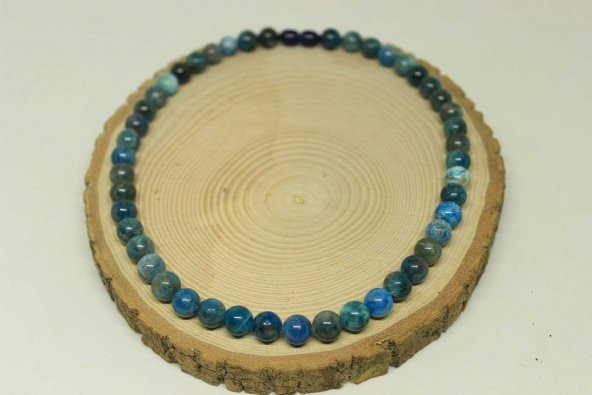 Apatit Taşı 8mm Kolye (klipsli) - Resim 3