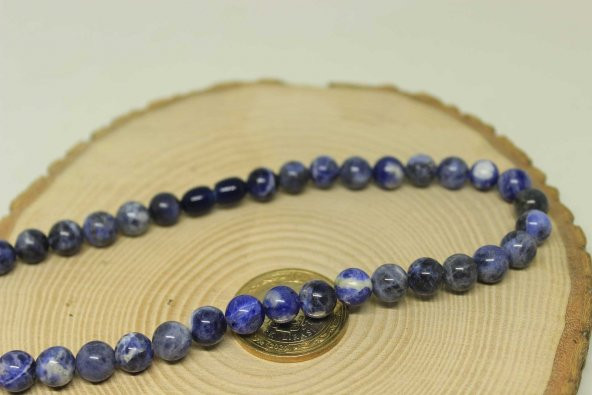 Sodalit Taşı Royal Kolye 8mm (Klipsli) - 2