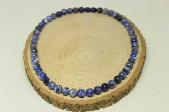 Sodalit Taşı Royal Kolye 8mm (Klipsli) - 3