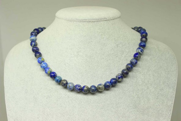 Lapis Taşı Kolye 8mm (klipsli) ürün görseli