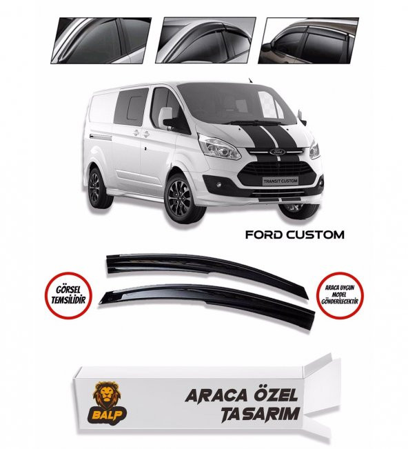Ford Custom Cam Rüzgarlığı 2li - 3