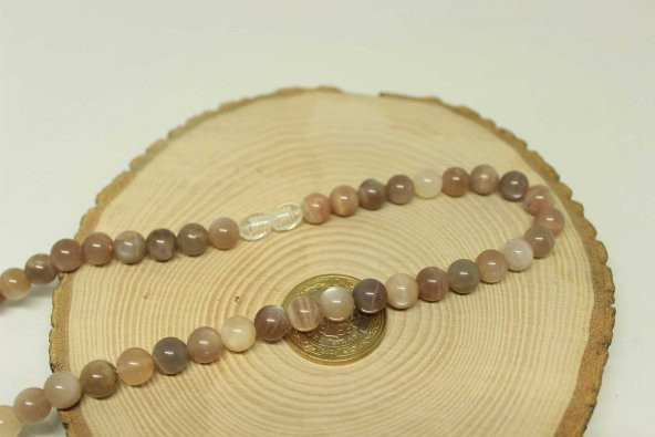 Güneş Taşı Royal Kolye 8mm (klipsli) - Resim 2