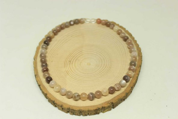 Güneş Taşı Royal Kolye 8mm (klipsli) - Resim 3