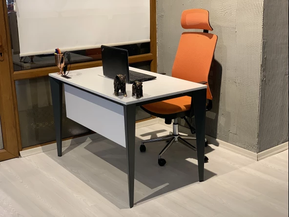Uzay Ofis Lotus Çalışma Masası - Beyaz-Antrasit - 2