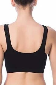 Siyah Kalın Askılı Seamless Büstiyer - 2