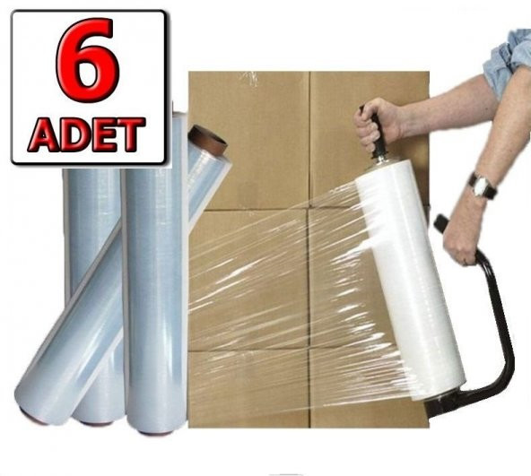 Palet Streç Film 17 Mikron 50 Cm x 200 Metre  6 Adet - 2