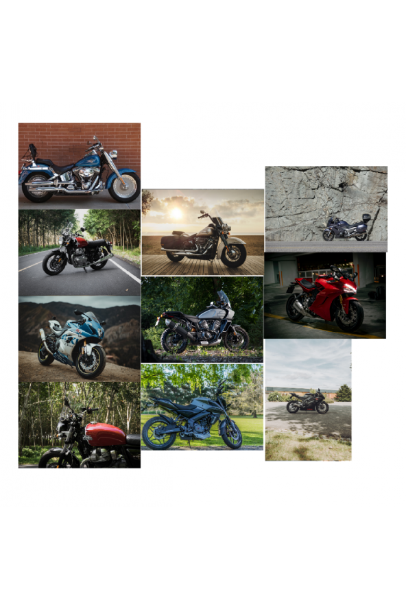 Motosiklet Temalı Poster Duvar Kağıdı Seti ürün görseli