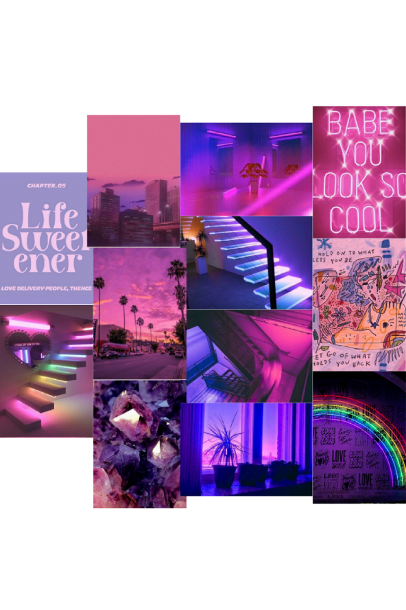 Pinky Purple Poster Duvar Kağıdı Seti ürün görseli