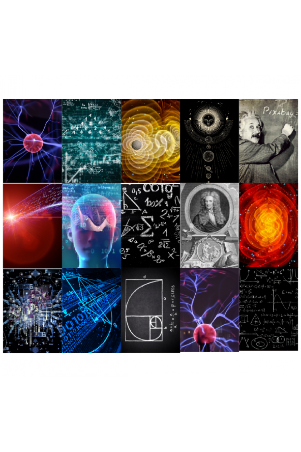 Van Gogh, Newton, Archimed, Math Poster Duvar Kağıdı Seti ürün görseli