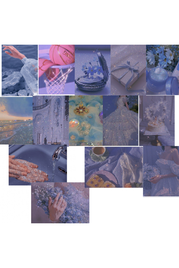 Parıltılı Glitter Soft Purple Poster Duvar Kağıdı Seti ürün görseli