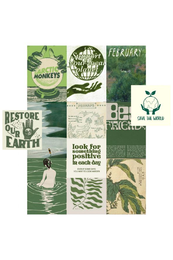 GREENISH INDIE POSTER DUVAR KAĞIDI SETİ ürün görseli