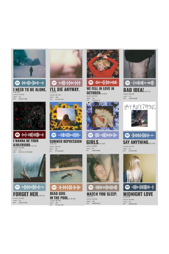 GIRL IN RED  MUSIC POSTER DUVAR KAĞIDI SETİ ürün görseli