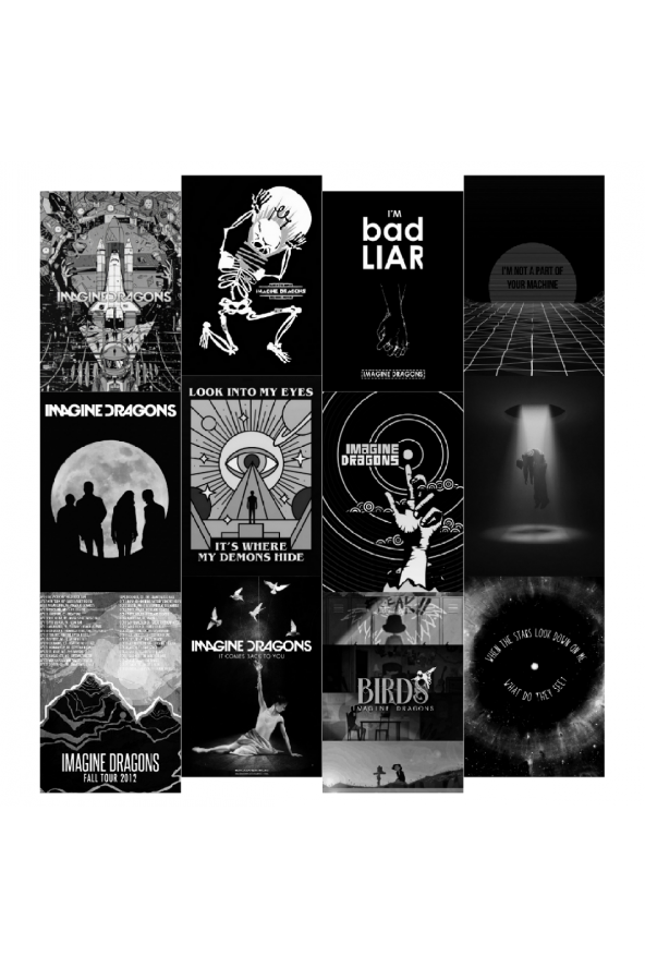 IMAGINE DRAGONS POSTER DUVAR KAĞIDI SETİ ürün görseli