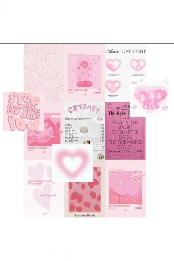 PINKY KAWAII POSTER DUVAR KAĞIDI SETİ ürün görseli