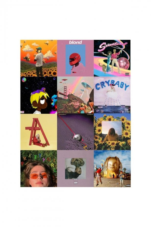 ALBÜM KAPAĞI POSTER DUVAR KAĞIDI SETİ ürün görseli