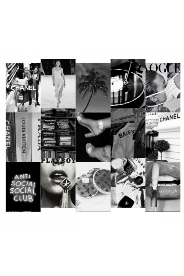 BLACK AND WHITE POSTER DUVAR KAĞIDI SETİ ürün görseli