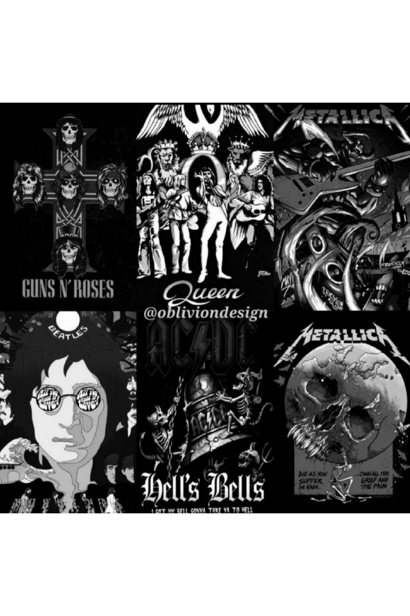 ROCK INDIE GRUNGE GOTHIC POSTER DUVAR KAĞIDI SETİ - 2