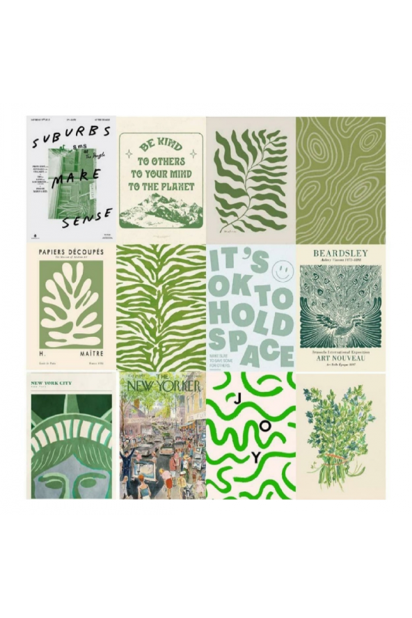 GREENISH PASTELISH INDIE POSTER DUVAR KAĞIDI SETİ - 1