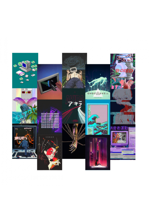 CYBERPUNK POSTER  DUVAR KAĞIDI SETİ ürün görseli