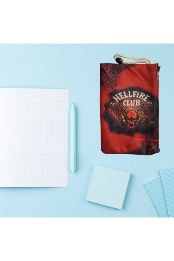 Stranger Things Hellfire Club Bez Kalemlik, Cüzdan ve Makyaj Çantası - 2