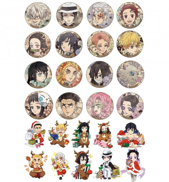 26lı Demon Slayer Anime Sticker Seti