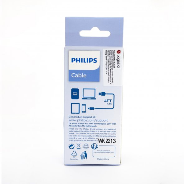Philips DLC3541U/00 UsbA to Micro Hızlı Şarj ve Data Kablosu 1.2M Siyah - 3