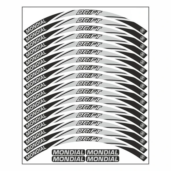 Mondial Drift 125 L Gri Jant Şeridi ürün görseli