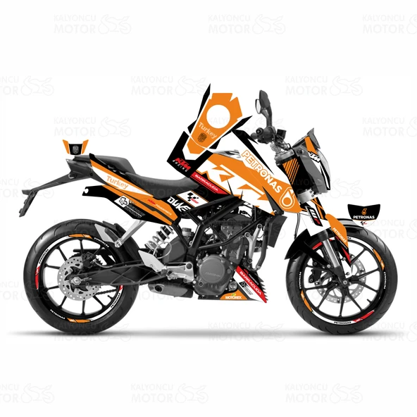 KTM Duke 200 Petronas Design Turuncu Sticker Set
