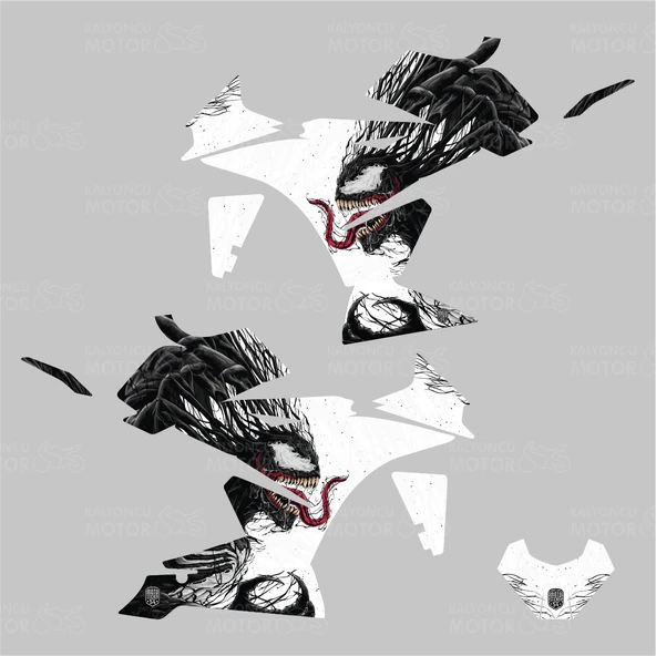 KTM RC 250 Venom Design Sticker Set Turuncu-Siyah-Beyaz (2014-2016) - 2