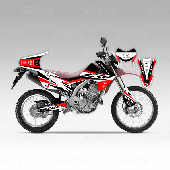 Honda CRF 250 L HRC Design Sticker Set Siyah 73