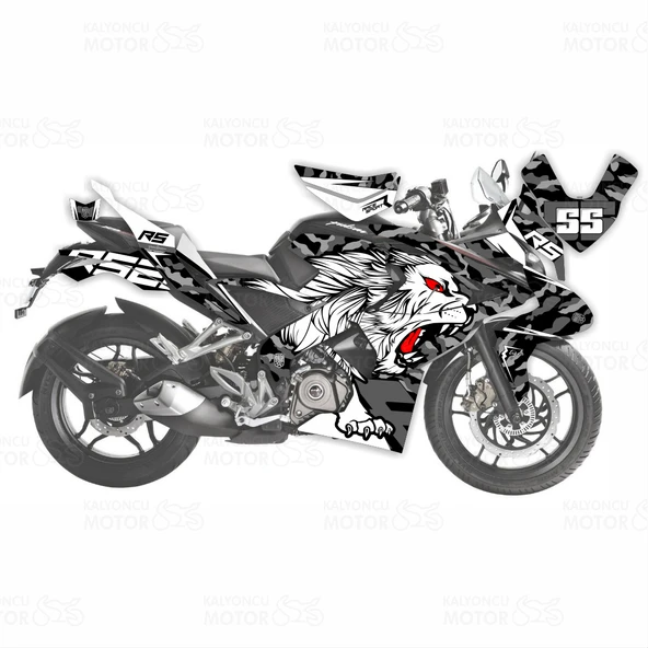 Bajaj Pulsar RS 200 Tiger Camo Design Sticker Set