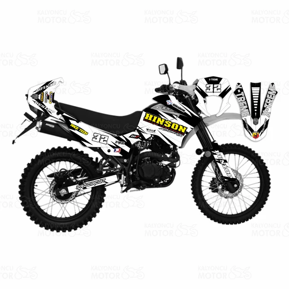 Mondial X-Treme Max 200 Hinson Design Beyaz Sticker Set ürün görseli