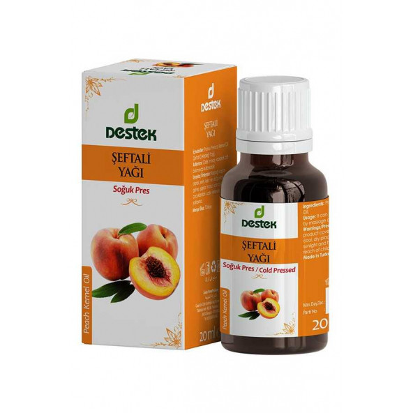 DESTEK ŞEFTALİ YAĞI (Soğuk Pres) 20 ML