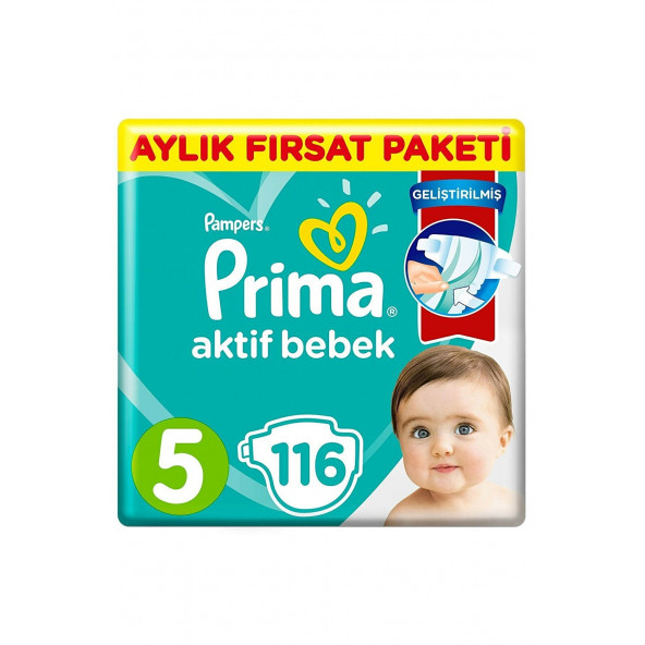 Prima Aktif Bebek 5 Numara Junior 116'lı Bebek Bezi