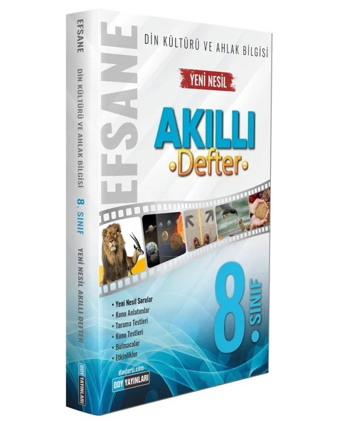LGS Din Kültürü ve Ahlak Bilgisi Efsane Akıllı Defter 8. Sınıf
